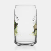 キャビン素朴エルクウッドパーソナライズされたマウンテンキャビン ガラス缶 (左)