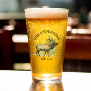 キャビン素朴エルクウッドパーソナライズされたマウンテンキャビン タンブラーグラス