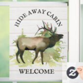 キャビン素朴エルクウッドパーソナライズされたマウンテンSTR ウィンドウサイン (ホーム)