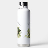 キャビン素朴エルクウッドマウンパーソナライズされたテン ウォーターボトル (右面)