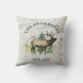 キャビン素朴エルクホワイトウッドマウンパーソナライズされたテン クッション (裏面)