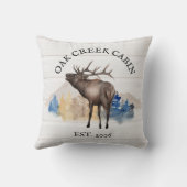 キャビン素朴エルクホワイトウッドマウンパーソナライズされたテン クッション (裏面)