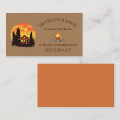 キャビン素朴キャンプグラウンドリゾートバケーションレンタル 名刺 (正面/裏面)