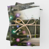 キャビン素朴クリスマス ラッピングペーパーシート (インサイチュ)