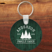 キャビン素朴グリーンウッドファミリー名 キーホルダー (正面)