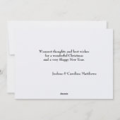 キャビン素朴スノーウィンタークリスマスフラット シーズンカード (裏面)