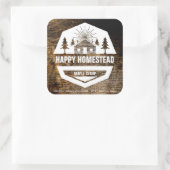 キャビン素朴テンプレート食品ラベル スクエアシール (バッグ)