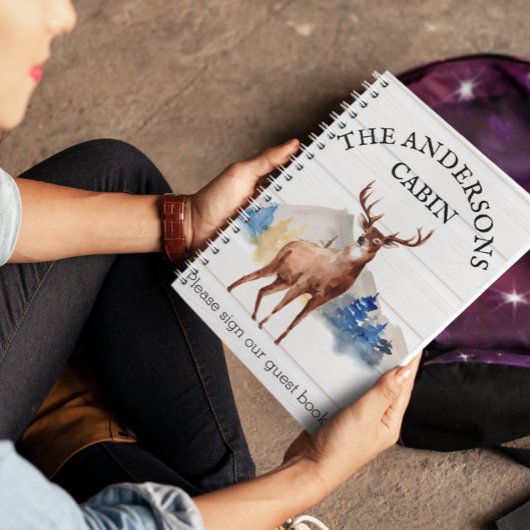 キャビン素朴ディアゲストブックマウンテンキャビン ノートブック