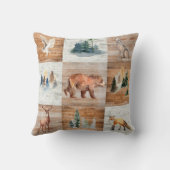 キャビン素朴デコーウッドランドアニマルフォレスト クッション (裏面)