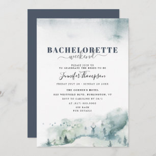 キャビン素朴バチェロレッテ週末の日程 招待状