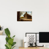 キャビン素朴プリント ポスター (ホームオフィス)