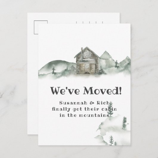 キャビン素朴マウンテン引っ越しました |お知らせ  案内ポストカード (正面/裏面)