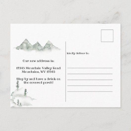 キャビン素朴マウンテン引っ越しました |お知らせ  案内ポストカード (裏面)