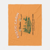 キャビン素朴ライフはキャビンの方が良い フリースブランケット (正面)