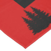 キャビン素朴レッドプレイドブラックムースツリーズ テーブルクロス (アングル)