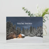 キャビン素朴雪の冬クリスマス 招待状 (スタンド正面)
