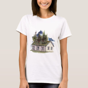 キャビン足オブマウンテンズ Tシャツ