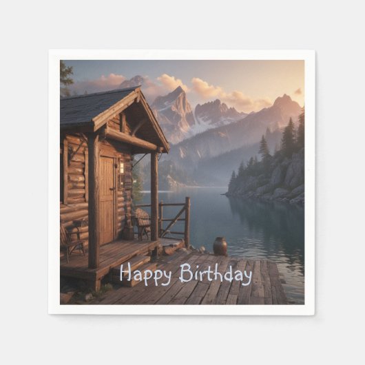 キャビン・オン・ザ・レイク スタンダードカクテルナプキン (正面)