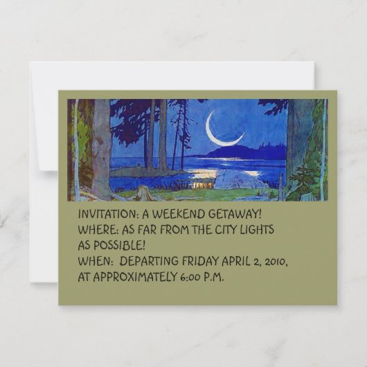 キャビン コテージ ゲットアウェイ ご招待 簡単にカスタマイズできます！ 招待状 (正面)