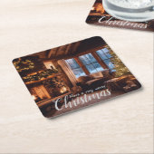 キャビン・コースター | シーン10 スクエアペーパーコースター (アングル)