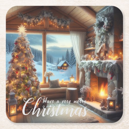 キャビン・コースター | シーン12 スクエアペーパーコースター (正面)