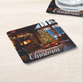 キャビン・コースター | シーン2 スクエアペーパーコースター (アングル)