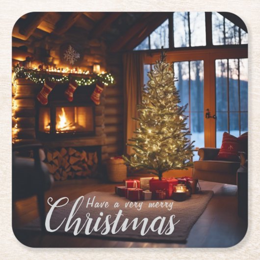 キャビン・コースター | シーン2 スクエアペーパーコースター (正面)