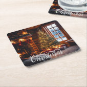 キャビン・コースター | シーン3 スクエアペーパーコースター (アングル)