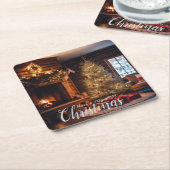 キャビン・コースター | シーン5 スクエアペーパーコースター (アングル)