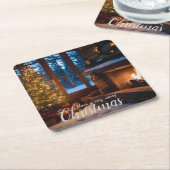 キャビン・コースター | シーン8 スクエアペーパーコースター (アングル)