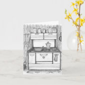 キャビン・ストーブ カード (黄色い花)