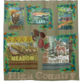 キャビン・ハイ・カントリー・シャワーカーテン シャワーカーテン (正面)