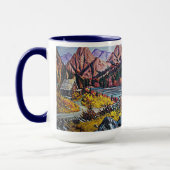 キャビン・バイ・ザ・レイク・オイル・ペインティング マグカップ (左)