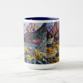 キャビン・バイ・ザ・レイク・オイル・ペインティング マグカップ (中央)