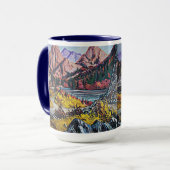 キャビン・バイ・ザ・レイク・オイル・ペインティング マグカップ (正面左)