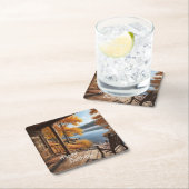 キャビン・バイ・ザ・レイク スクエアペーパーコースター (インサイチュ)