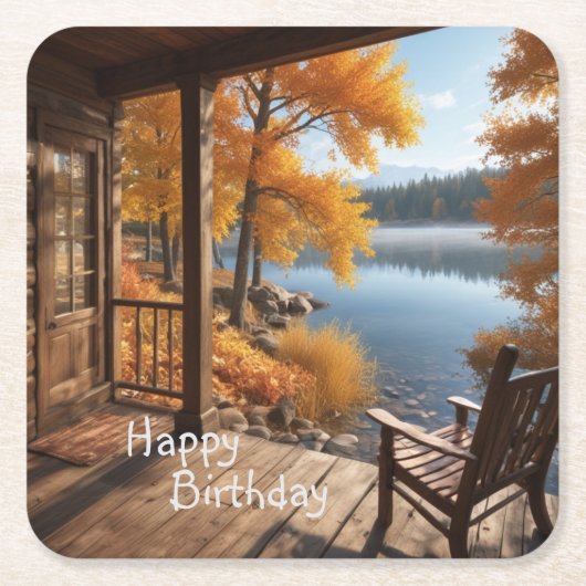 キャビン・バイ・ザ・レイク スクエアペーパーコースター (正面)