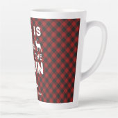 キャビン・ファミリー・バッファロー・プレイドでの生活は良い カフェラテマグ (右)