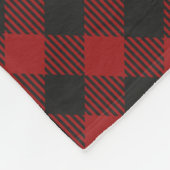 キャビン・ファミリー・バッファロー・プレイドFでの生活は良い フリースブランケット (角)