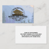 キャビン | フォレストの木 | ワイルドライフ 名刺 (正面/裏面)