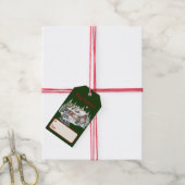 キャビン・ホリデー・カードからのメリークリスマス ギフトタグ (より糸付き)