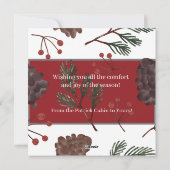キャビン・ホリデー・カードからのメリークリスマス シーズンカード (裏面)