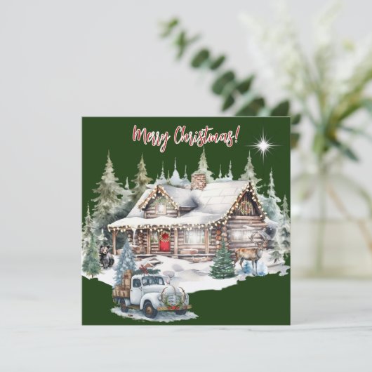 キャビン・ホリデー・カードからのメリークリスマス シーズンカード (スタンド正面)