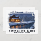 *~*キャビン・ムーンアートAP49ウィンター・フィッシュ・スケッチ ポストカード (正面/裏面)