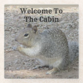 キャビン・リス・フォト・アニマルへようこそ ガラスコースター (正面)