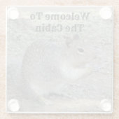 キャビン・リス・フォト・アニマルへようこそ ガラスコースター (裏面)