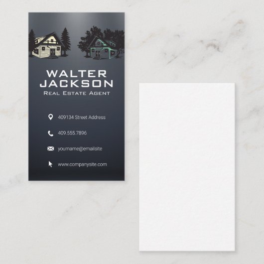 キャビン |実在不動産名取引証 名刺 (正面/裏面)