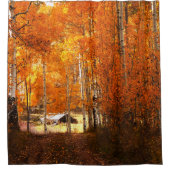 キャビン《植物》アスペンオータムユタシオンシャワーカーテン シャワーカーテン (正面)