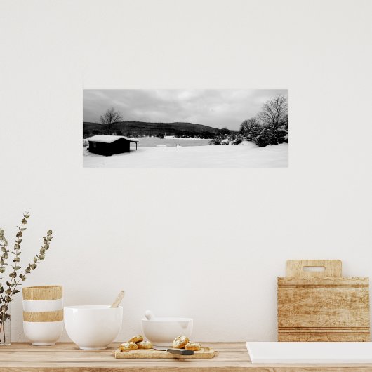 キャビンB&W ポスター (キッチン)