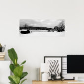 キャビンB&W ポスター (ホームオフィス)